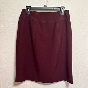 Worthington Maroon Straight Pencil‎ Skirt Womens Size 8
